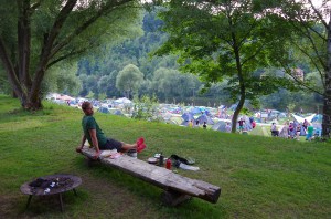 A quiet escape at a busy campsite in Cesky krumlov