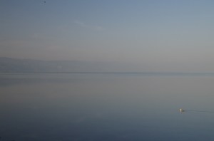 The lake at Isnik with the mountains to come in the distance