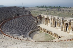 The stunning amphitheatre at Hierapolis 