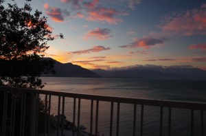 The view from our balcony, two very lucky boys