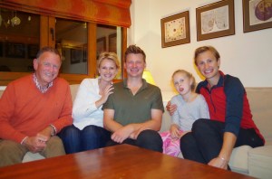 New friends...Brian doing a neck stretch and me giving Anne Widecombe fierceness 