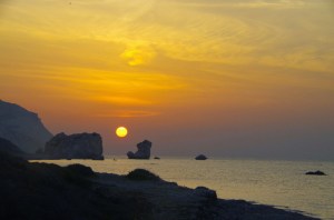 Sunset at Aphrodites rock