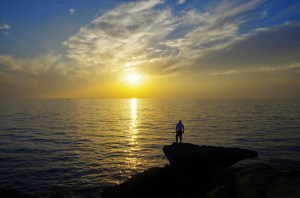 The sunset ordered for Benjis first night