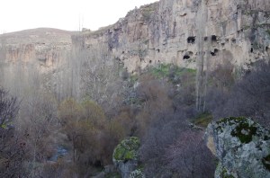 Cave dwellings meet your gaze in every direction