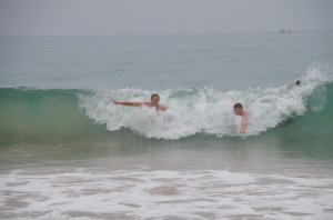 These facial expressions are for body surfing only!