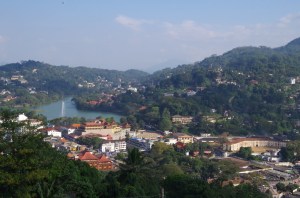 Kandy. Note the hareem island to the left of the fountain!