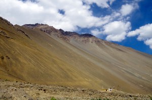 Skyscraper sized scree slopes