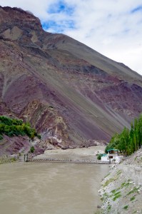 High rivers and multicoloured Sanskar Mountains