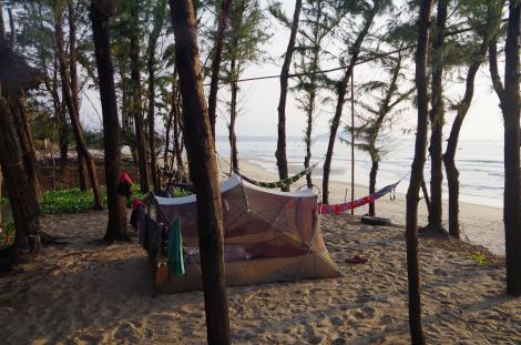 As perfect as beachside camping can get...
