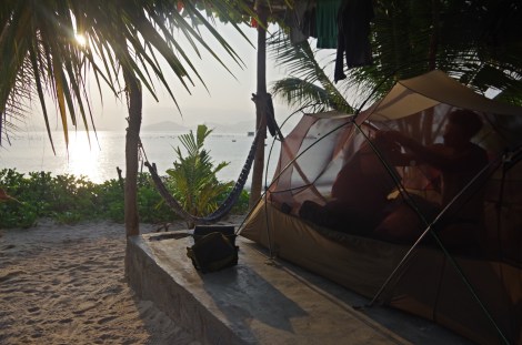 Isolated beach side camping continues