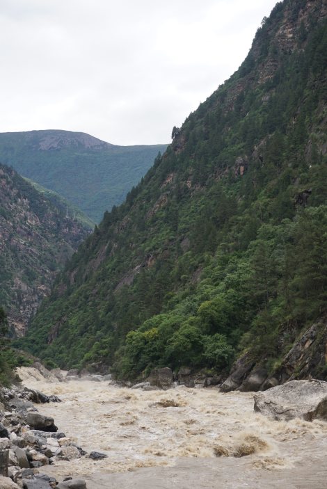 High sided river gorges keeping the views at bay and headphones on