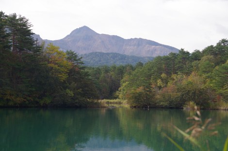 Bandai mountain is the crater taking up the whole background